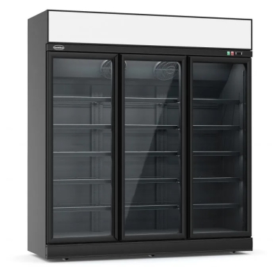 CONGÉLATEUR 3 PORTES EN VERRE NOIR INS-1530F BL